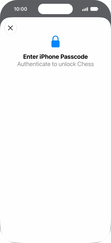 Use the phone lock code you created. The app is now no longer locked.