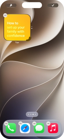 Press the confirm icon.