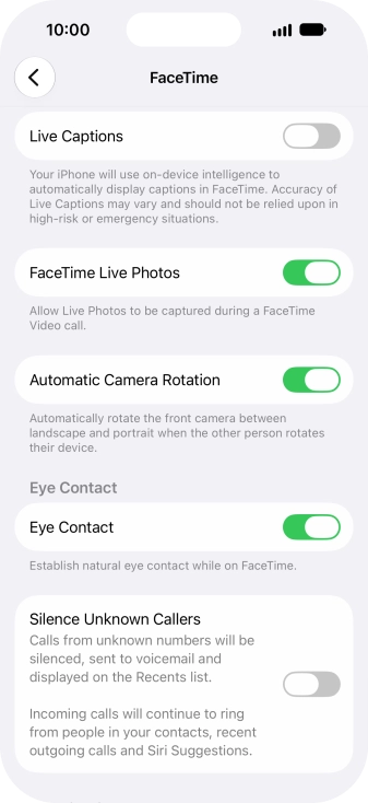 Press the indicator next to 