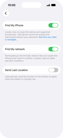 Press the indicator next to 