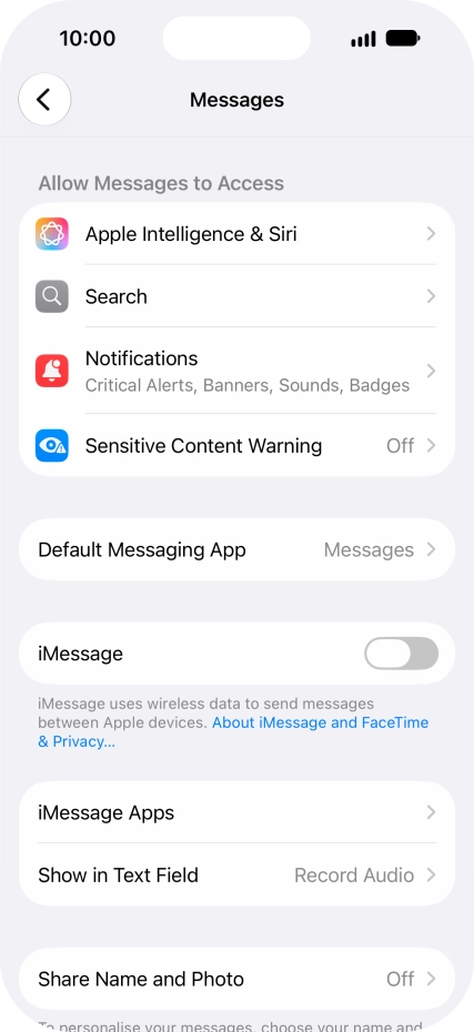 Press the indicator next to 