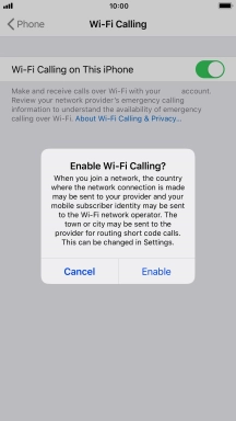 If you turn on the function, press Enable.