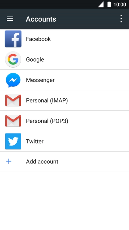Press the menu icon.