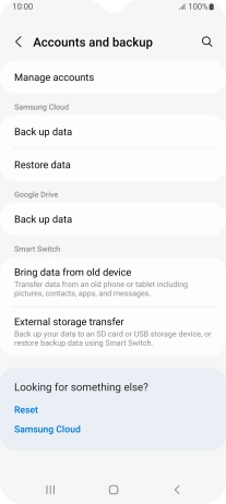Press Manage accounts.