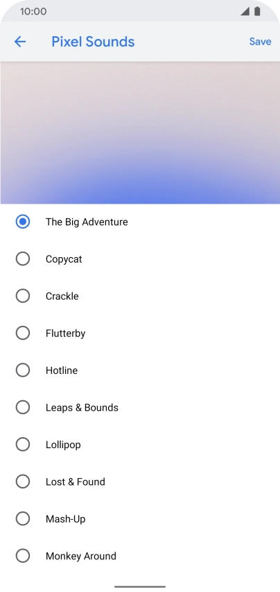 Press the required ring tones to hear them.