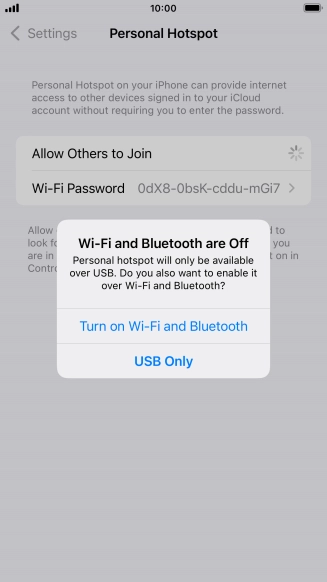 If Wi-Fi is turned off, press Turn on Wi-Fi and Bluetooth.