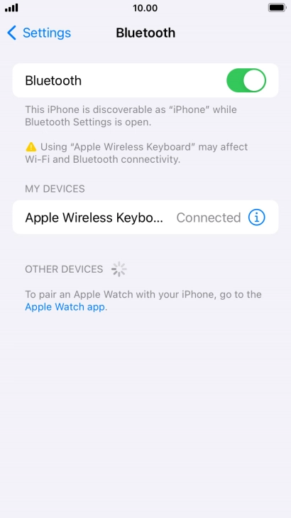 Press the Home key to return to the home screen.