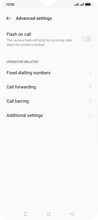 Press Additional settings.