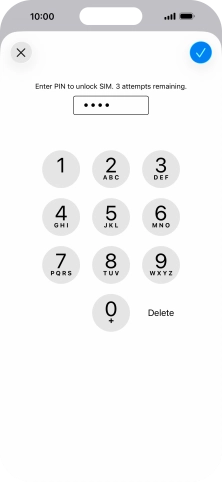 Key in your PIN and press the confirm icon.