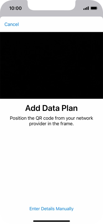 Place the QR code you've received inside the phone camera frame to scan the code.