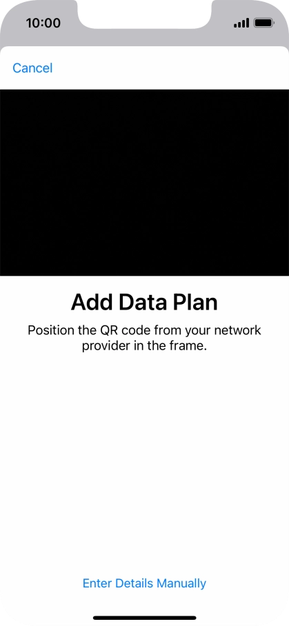 Place the QR code you've received inside the phone camera frame to scan the code.