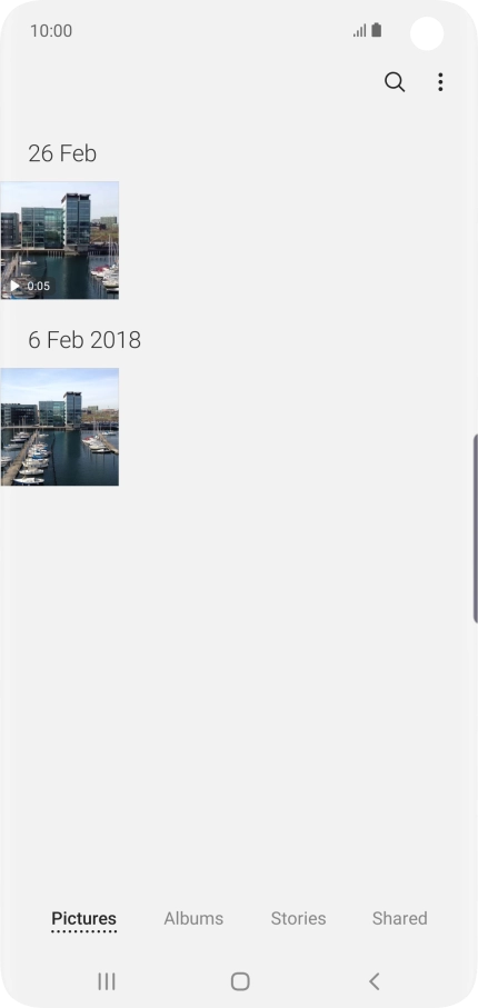 Press Albums and go to the required folder.