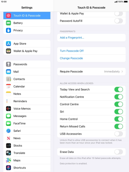 Press the indicator next to Press the indicator next to