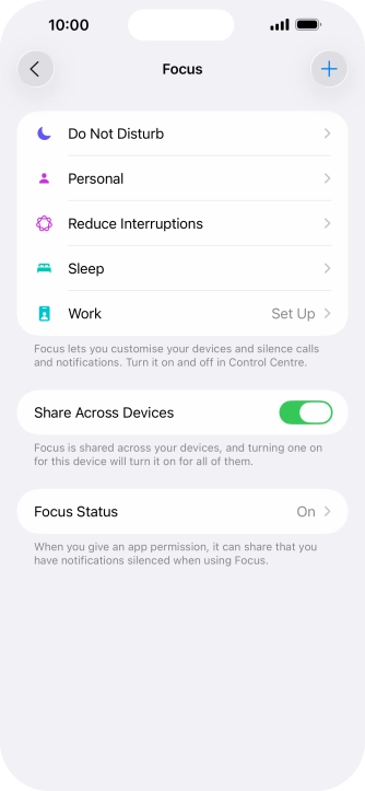 Press Do Not Disturb.