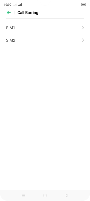 Press the name of the SIM.