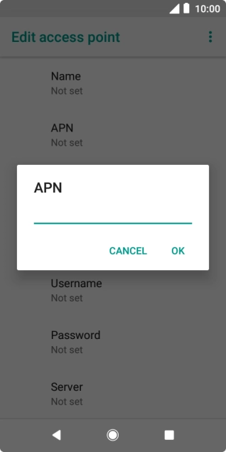 Key in live.vodafone.com and press OK.