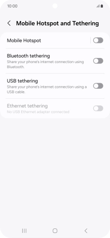 Press Mobile Hotspot.