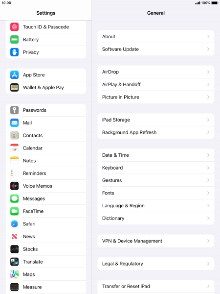 Press Touch ID & Passcode.