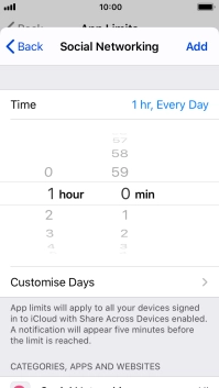 Press Customise Days.