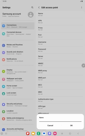 Key in Vodafone MMS and press OK.