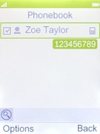 Press the Left selection key.