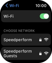 Press the required Wi-Fi network.