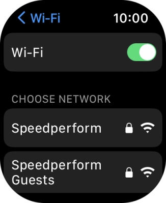 Press the required Wi-Fi network.