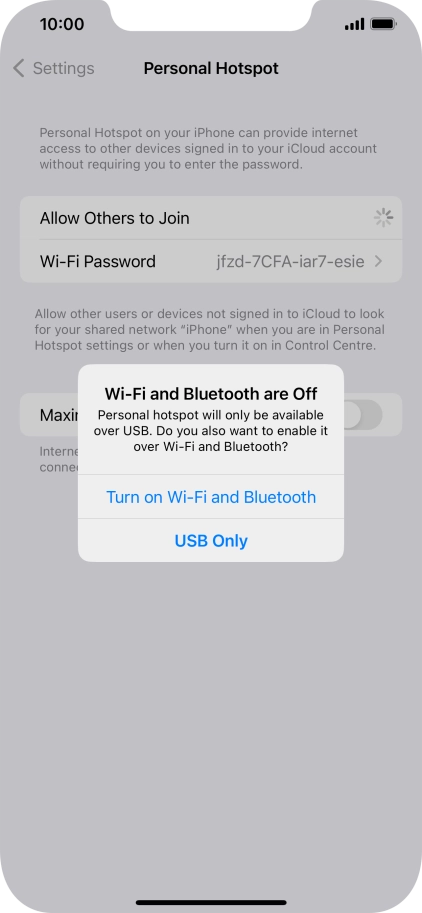 If Wi-Fi is turned off, press Turn on Wi-Fi and Bluetooth.