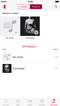 Press the search icon and key in the required search word (song, album or artist).