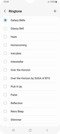 Press the add ring tone icon.