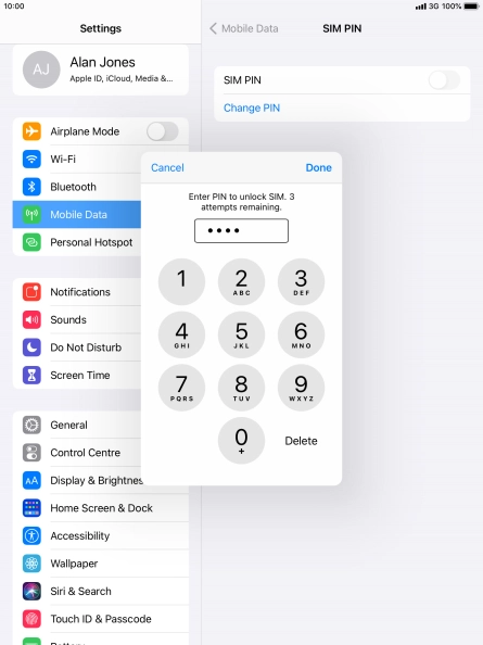Key in your PIN and press Done.