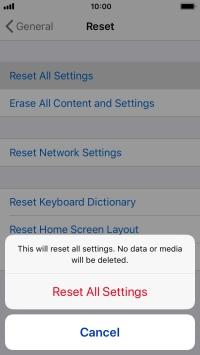 Press Reset All Settings.