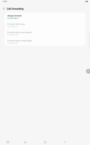 Press the required divert type. Press the required divert type.