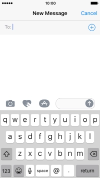 Press the search field and key in the first letters of the recipient's name.