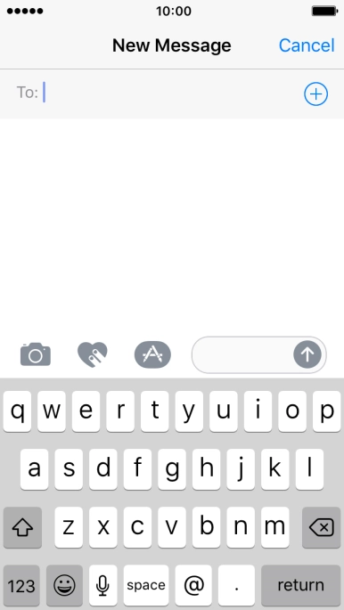 Press the search field and key in the first letters of the recipient's name.