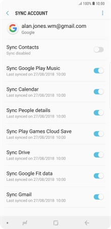Press the indicator next to 