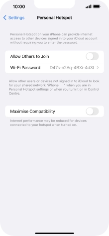 Press Wi-Fi Password and key in the required password.