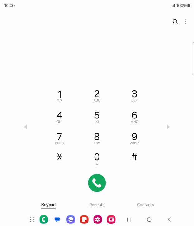 Press the menu icon.