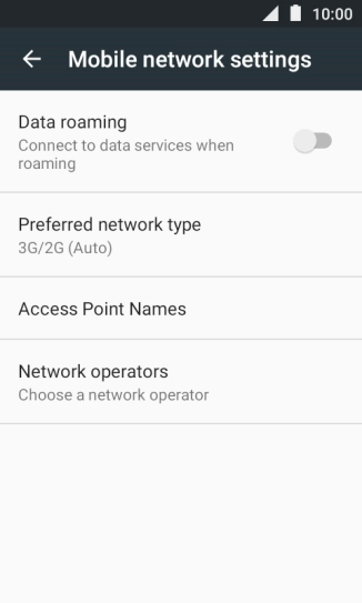 Press Preferred network type.