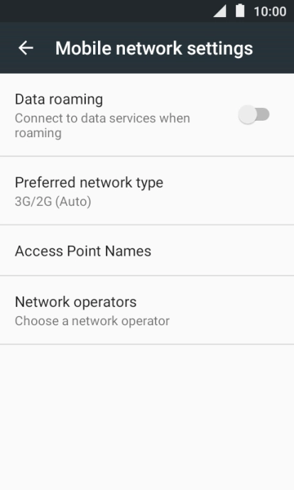 Press Preferred network type.