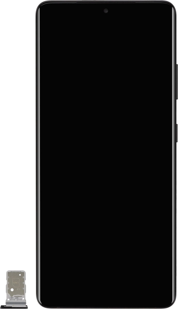 Turn your SIM so the angled corner of the SIM matches the angled corner of the SIM holder and place your SIM in the SIM holder.
