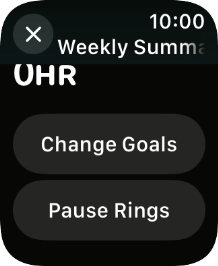 Follow the instructions on the screen to see an activity summary for the current week or to adjust the daily activity goal.