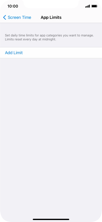 Press Add Limit.