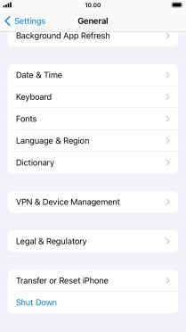 Press Transfer or Reset iPhone.