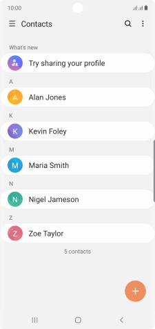 Press the new contact icon.