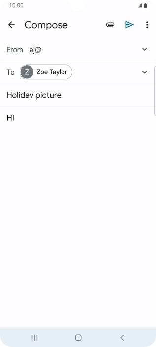 Press the attachment icon.