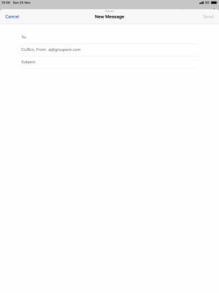 Press To: and key in the first letters of the recipient's name.