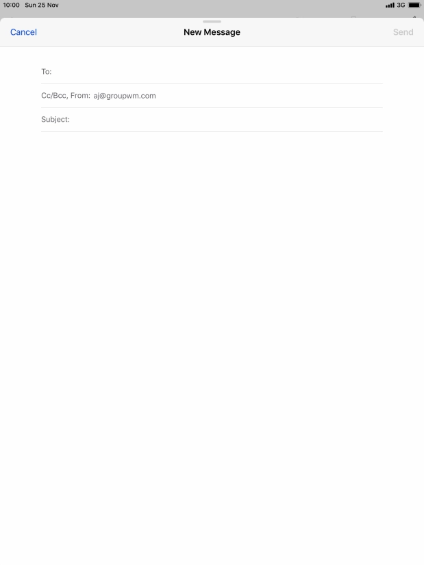 Press To: and key in the first letters of the recipient's name.