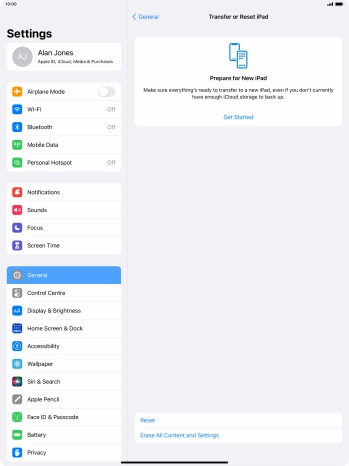 Press Reset. Press Reset.