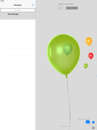 Press the send icon when you've selected the required effect for your iMessage.